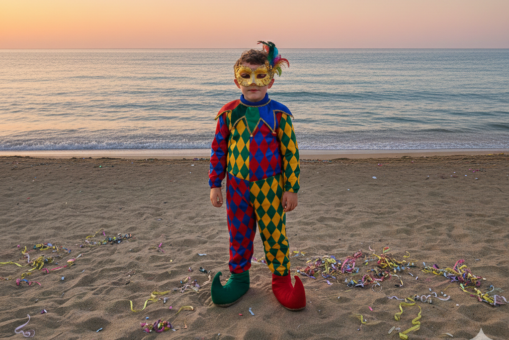 Bambino in spiaggia per le Vacanze Carnevale 2026 Liguria ad Alassio