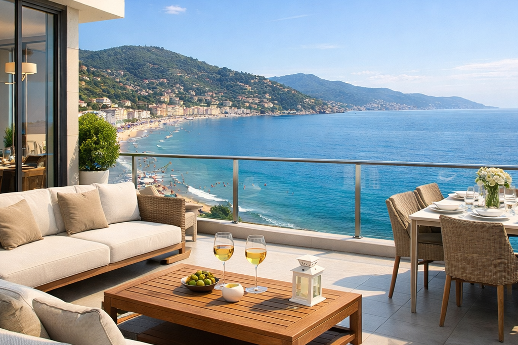 affitti brevi 2026 appartamento terrazza vista mare Alassio Liguria