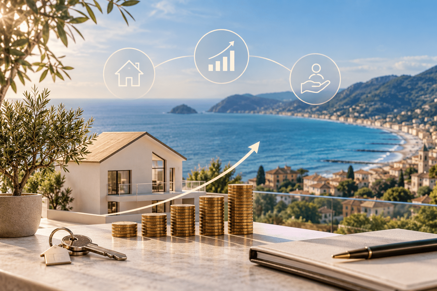 Consulenza e analisi per la valorizzazione del patrimonio immobiliare ad Alassio con vista sul golfo ligure
